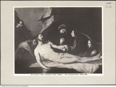 Vorderseite von Alinari [https://www.deutsche-digitale-bibliothek.de/content/lizenzen/rv-ez/] Trauer der Angehörigen und Freunde um Christus - Gesamtansicht, bh226533_recto. Foto.