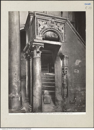 Vorderseite von Alinari [https://www.deutsche-digitale-bibliothek.de/content/lizenzen/rv-ez/] Kanzel - Seitenansicht (von Südwesten), bh226606_recto. Foto.