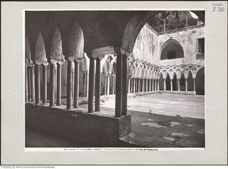 Vorderseite von Alinari [https://www.deutsche-digitale-bibliothek.de/content/lizenzen/rv-ez/] Ex Convento dei Cappuccini / Ehemaliges Kapuzinerkloster - Ansicht von Südosten, bh226613_recto. Foto.