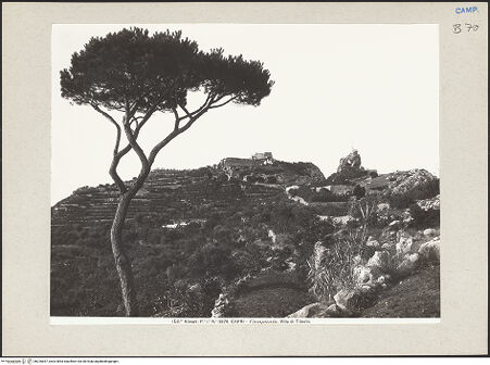 Vorderseite von Alinari [https://www.deutsche-digitale-bibliothek.de/content/lizenzen/rv-ez/] Villa Jovis - Ansicht, bh226647_recto. Foto.