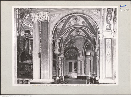 Vorderseite von Alinari [https://www.deutsche-digitale-bibliothek.de/content/lizenzen/rv-ez/] Santuario della Madonna del Rosario - Blick vom rechten Seitenschiff, bh226669_recto. Foto.