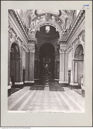 Vorderseite von Alinari [https://www.deutsche-digitale-bibliothek.de/content/lizenzen/rv-ez/] Santuario della Madonna del Rosario - Blick in Richtung Hauptaltar (vor der Erweiterung 1933), bh226670_recto. Foto.