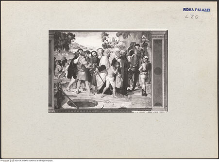 Vorderseite von Staatliche Museen zu Berlin [https://www.deutsche-digitale-bibliothek.de/content/lizenzen/rv-ez/] Acht Wandgemälde aus der Casa Bartholdy (Zuccari) in RomJoseph wird von seinen Brüdern verkauft - , bh227646_recto. Foto.