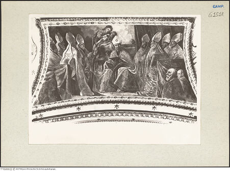 Vorderseite von Bibliotheca Hertziana [https://www.deutsche-digitale-bibliothek.de/content/lizenzen/rv-fz/] Madonna del Carmelo und Episoden der Geschichte des KarmeliterordensEpisoden aus dem Leben des Seligen Simone Stock oder Episoden aus der Geschichte des Karmeliterordens - Szene aus der Geschichte des Karmeliterordens (?), bh227684_recto. Foto: Rigamonti.