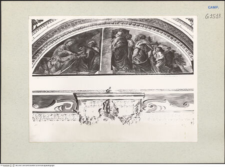 Vorderseite von Bibliotheca Hertziana [https://www.deutsche-digitale-bibliothek.de/content/lizenzen/rv-fz/] Episoden aus dem Leben des Seligen Simone Stock oder Episoden aus der Geschichte des KarmeliterordensDer heilige Simon Stock kniet vor einer Vision der Jungfrau Maria und erhält ein Skapulier von ihr - Gesamtansicht, bh227687_recto. Foto: Rigamonti.