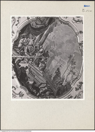 Vorderseite von Spinosa, Napoli [https://www.deutsche-digitale-bibliothek.de/content/lizenzen/rv-ez/] Massinissa und Sophonisbe ehren Scipio Africanus - Gesamtansicht, bh227704_recto. Foto.