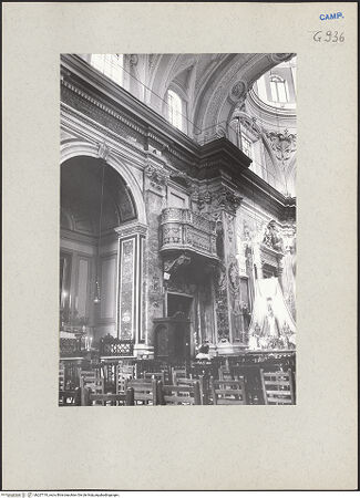 Vorderseite von Bösel, Richard [https://www.deutsche-digitale-bibliothek.de/content/lizenzen/rv-fz/] Santa Maria delle Anime del Purgatorio - Langhaus, Innenansicht, Detail, bh227710_recto. Foto: Bösel, Richard.