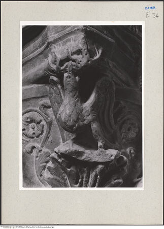 Vorderseite von Pedicini, Luciano [https://www.deutsche-digitale-bibliothek.de/content/lizenzen/rv-ez/] Säulen und BasenKapitell mit Figuren und Tieren - Kapitellecke, Detail: Adler, bh227810_recto. Foto: Pedicini, Luciano.