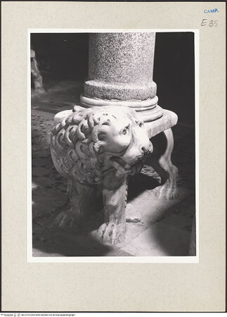 Vorderseite von Pedicini, Luciano [https://www.deutsche-digitale-bibliothek.de/content/lizenzen/rv-ez/] Säulen und BasenNach links gewandter Löwe - Gesamtansicht, bh227819_recto. Foto: Pedicini, Luciano.