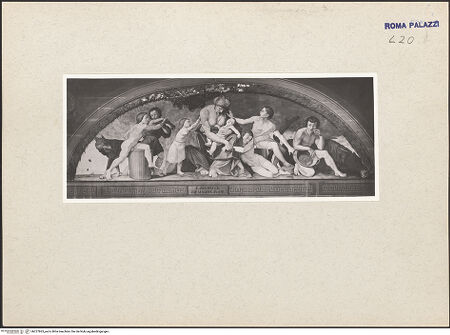 Vorderseite von Staatliche Museen zu Berlin - Preußischer Kulturbesitz [https://www.deutsche-digitale-bibliothek.de/content/lizenzen/rv-ez/] Acht Wandgemälde aus der Casa Bartholdy (Zuccari) in RomDie sieben mageren Jahre (Lunette) - , bh227863_recto. Foto.