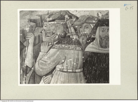 Vorderseite von Getty Research Institute [https://www.deutsche-digitale-bibliothek.de/content/lizenzen/rv-ez/] ApsisdekorationSzenen aus dem Leben Johannes des TäufersJohannes der Täufer predigt - Detail: Figurengruppe, bh228399_recto. Foto: Hutzel, Max.