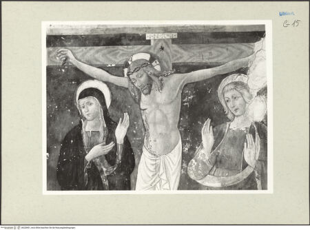 Vorderseite von Getty Research Institute [https://www.deutsche-digitale-bibliothek.de/content/lizenzen/rv-ez/] ApsisdekorationSzenen aus dem Leben Johannes des TäufersKreuzigung Christi - Gesamtansicht, bh228401_recto. Foto: Hutzel, Max.