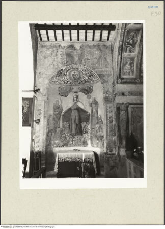 Vorderseite von Getty Research Institute [https://www.deutsche-digitale-bibliothek.de/content/lizenzen/rv-ez/] Schutzmantelmadonna mit Heiligen - Gesamtansicht, bh228540_recto. Foto: Hutzel, Max.