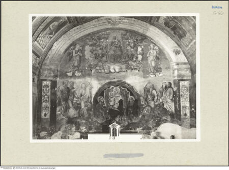 Vorderseite von Getty Research Institute [https://www.deutsche-digitale-bibliothek.de/content/lizenzen/rv-ez/] Marias Himmelfahrt und Krönung sowie Evangelisten und Heilige - Stirnwand, Gesamtansicht, bh228548_recto. Foto: Hutzel, Max.