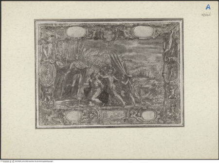 Vorderseite von Frankfurt, Städelsches Kunstinstitut und Städtische Galerie [https://www.deutsche-digitale-bibliothek.de/content/lizenzen/rv-ez/] Entwurf für eine Wandmalerei: Cosimo de'Medici als Sieger - , bh229506_recto. Foto.