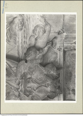 Vorderseite von Courtauld Institute [https://www.deutsche-digitale-bibliothek.de/content/lizenzen/rv-ez/] Grabmal des Kardinals Jacopo Ammanati-Piccolomini (+1479)Jüngstes Gericht - Detail, Mitte rechts: Engel unter Christus, bh229749_recto. Foto.