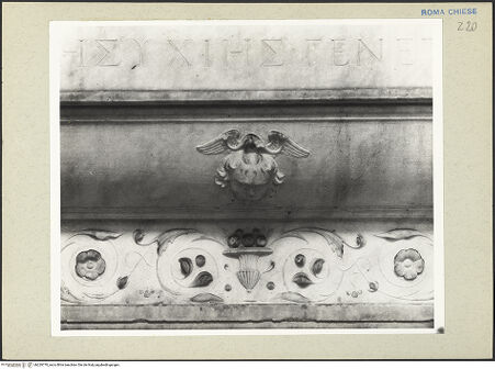 Vorderseite von Courtauld Institute, Conway Library [https://www.deutsche-digitale-bibliothek.de/content/lizenzen/rv-ez/] Grabmonument des Kardinals Giovanni Giacomo Sclafenati (+1497) - Sarkophag, Detail, bh229770_recto. Foto.