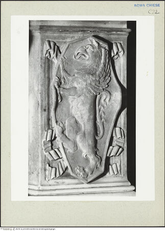 Vorderseite von Courtauld Institute [https://www.deutsche-digitale-bibliothek.de/content/lizenzen/rv-ez/] Madonna del PartoWappen der Familie Martelli - Gesamtansicht, bh229774_recto. Foto (digital).
