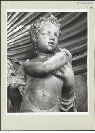 Vorderseite von Courtauld Institute [https://www.deutsche-digitale-bibliothek.de/content/lizenzen/rv-ez/] Madonna del Parto - Detail: Oberkörper Christuskind, bh229778_recto. Foto.