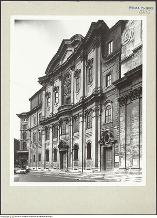 Vorderseite von Courtauld Institute [https://www.deutsche-digitale-bibliothek.de/content/lizenzen/rv-ez/] Santa Maria in VallicellaOratorio di San Filippo Neri - Fassade, bh230010_recto. Foto.