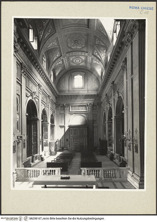 Vorderseite von Courtauld Institute [https://www.deutsche-digitale-bibliothek.de/content/lizenzen/rv-ez/] Santa Maria in Monserrato - Blick gen Fassade, bh230167_recto. Foto.