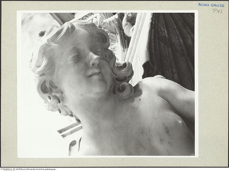 Vorderseite von Courtauld Institute [https://www.deutsche-digitale-bibliothek.de/content/lizenzen/rv-ez/] Der Prophet Habakuk mit dem Engel - Detail: Gesicht des Engels, bh230290_recto. Foto.