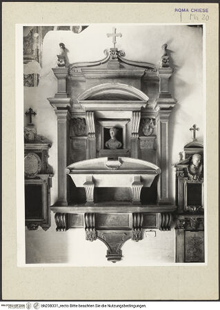 Vorderseite von Courtauld Institute [https://www.deutsche-digitale-bibliothek.de/content/lizenzen/rv-ez/] Grabmal von Cecchino Bracci - Gesamtaufnahme, bh230331_recto. Foto.