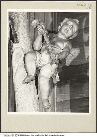 Vorderseite von Courtauld Institute [https://www.deutsche-digitale-bibliothek.de/content/lizenzen/rv-ez/] Der heilige Petrus von Alkantara in Ekstase - Detail: Engel, Blumen haltend, bh230389_recto. Foto.