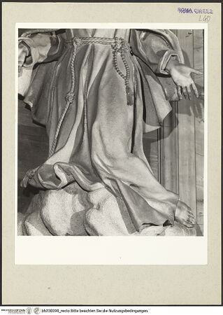 Vorderseite von Courtauld Institute [https://www.deutsche-digitale-bibliothek.de/content/lizenzen/rv-ez/] Der heilige Petrus von Alkantara in Ekstase - Detail: heiliger Petrus von Alkantara, Unterkörper, bh230390_recto. Foto.