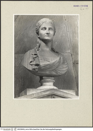 Vorderseite von Courtauld Institute [https://www.deutsche-digitale-bibliothek.de/content/lizenzen/rv-ez/] Grabmal für Settima Marina Maffei (gestorben 1822) - Detail, Porträtbüste, bh230406_recto. Foto.
