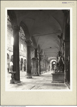 Vorderseite von Courtauld Institute [https://www.deutsche-digitale-bibliothek.de/content/lizenzen/rv-ez/] Santa Maria in Aracoeli - Rechtes Seitenschiff, nach Osten, bh230424_recto. Foto.