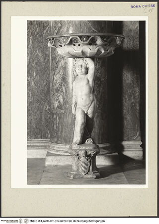 Vorderseite von Courtauld Institute London [https://www.deutsche-digitale-bibliothek.de/content/lizenzen/rv-ez/] Zwei Weihwasserbecken mit Putto als Stütze - , bh230513_recto. Foto.