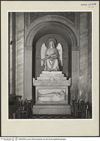 Vorderseite von Courtauld Institute [https://www.deutsche-digitale-bibliothek.de/content/lizenzen/rv-ez/] Grabmal der Maria Colonna-Lante - Gesamtansicht, bh230543_recto. Foto.