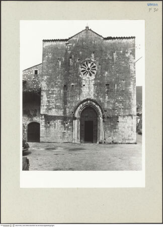 Vorderseite von Getty Research Institute [https://www.deutsche-digitale-bibliothek.de/content/lizenzen/rv-ez/] Santa MariaSüdwestfassade - Gesamtansicht, bh231992_recto. Foto: Hutzel, Max.