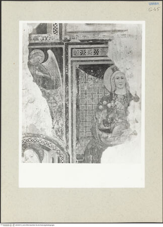 Vorderseite von Getty Research Institute [https://www.deutsche-digitale-bibliothek.de/content/lizenzen/rv-ez/] Madonna - Gesamtansicht; links Fragment mit Erzengel Michael, bh232012_recto. Foto: Hutzel, Max.