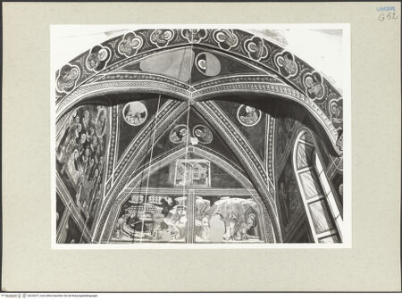 Vorderseite von Getty Research Institute [https://www.deutsche-digitale-bibliothek.de/content/lizenzen/rv-ez/] Szenen aus dem Leben Mariens und Christi, Heilige und Propheten - Teilansicht: Gewölbe und obere Register, bh232077_recto. Foto: Hutzel, Max.