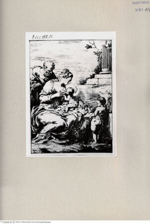 Vorderseite von Bibliotheca Hertziana [http://creativecommons.org/publicdomain/mark/1.0/] Heilige Familie - , bh232113. Foto.