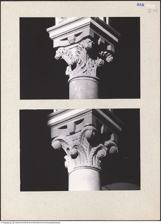 Vorderseite von Kraft, Jost (München) [https://www.deutsche-digitale-bibliothek.de/content/lizenzen/rv-ez/] Kapitelle mit Blattwerkdekor - Langhaus, Kapitell, bh232329_bh592058_recto. Foto: Kraft, Jost (München).