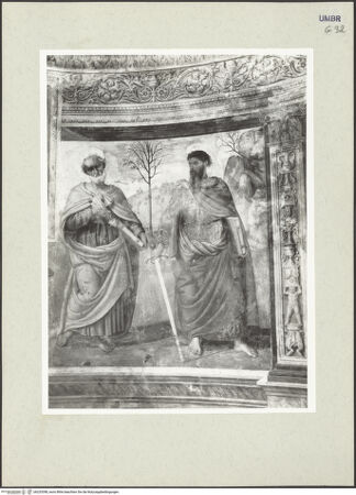 Vorderseite von Getty Research Institute [https://www.deutsche-digitale-bibliothek.de/content/lizenzen/rv-ez/] Marienkrönung, Darstellungen des Erzengels Michael und HeiligeDie heiligen Petrus und Paulus - Gesamtansicht, bh233398_recto. Foto: Hutzel, Max.