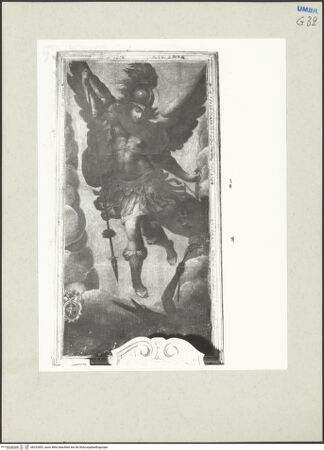 Vorderseite von Getty Research Institute [https://www.deutsche-digitale-bibliothek.de/content/lizenzen/rv-ez/] Erzengel Michael - Gesamtansicht, bh233402_recto. Foto: Hutzel, Max.