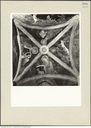 Vorderseite von Getty Research Institute [https://www.deutsche-digitale-bibliothek.de/content/lizenzen/rv-ez/] Szenen aus dem Neuen Testament sowie Heilige und EvangelistenDie vier Evangelisten - Gesamtansicht (Untersicht), bh234911_recto. Foto: Hutzel, Max.