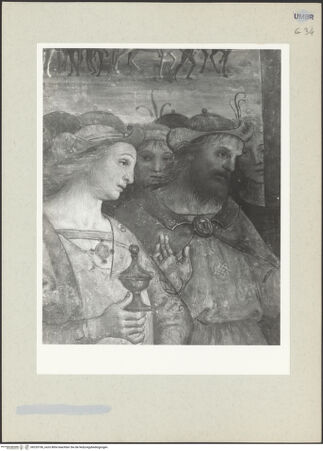 Vorderseite von Getty Research Institute [https://www.deutsche-digitale-bibliothek.de/content/lizenzen/rv-ez/] Kapellendekoration mit Anbetung des Kindes und ApostelnAnbetung des Kindes - Figurengruppe links, Detail, bh235196_recto. Foto: Hutzel, Max.