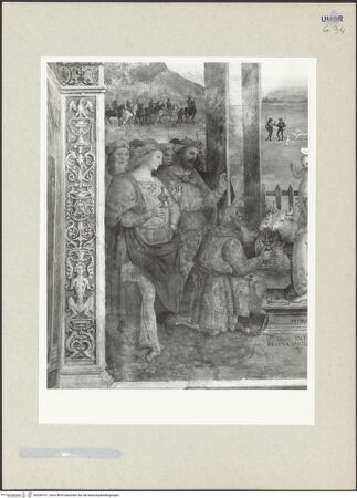 Vorderseite von Getty Research Institute [https://www.deutsche-digitale-bibliothek.de/content/lizenzen/rv-ez/] Kapellendekoration mit Anbetung des Kindes und ApostelnAnbetung des Kindes - Ausschnitt der unteren linken Bildhälfte, bh235197_recto. Foto: Hutzel, Max.