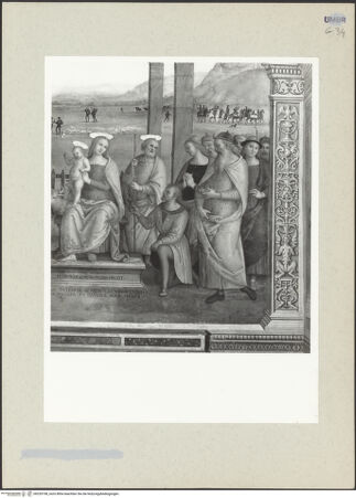 Vorderseite von Getty Research Institute [https://www.deutsche-digitale-bibliothek.de/content/lizenzen/rv-ez/] Kapellendekoration mit Anbetung des Kindes und ApostelnAnbetung des Kindes - Ausschnitt der unteren rechten Bildhälfte, bh235198_recto. Foto: Hutzel, Max.