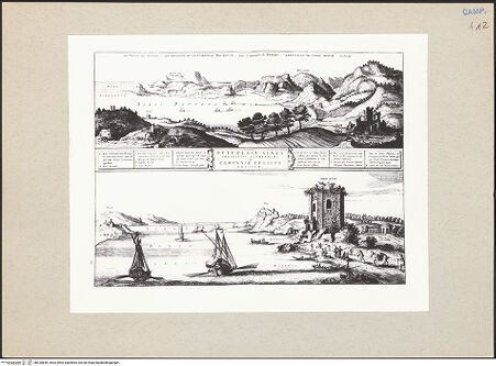 Vorderseite von Bibliotheca Hertziana [https://www.deutsche-digitale-bibliothek.de/content/lizenzen/rv-fz/] Nouveau Theatre D'Italie, Ou Description Exacte De La Ville De Rome, Ancienne, Et Nouvelle (Band 3)Campania Felix - Gesamtansicht, bh235849_recto. Foto.