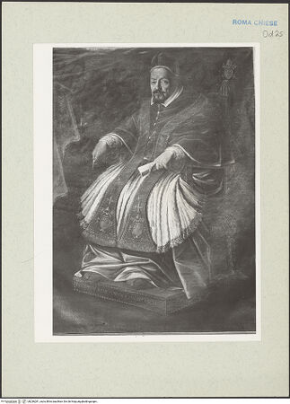 Vorderseite von unbekannt [https://www.deutsche-digitale-bibliothek.de/content/lizenzen/rv-ez/] Zyklus von Porträts mit Päpsten, die dem Oratorium verbunden warenPapst Gregor XV. - , bh236281_recto. Foto: Hutzel, Max.