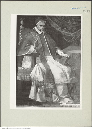 Vorderseite von unbekannt [https://www.deutsche-digitale-bibliothek.de/content/lizenzen/rv-ez/] Zyklus von Porträts mit Päpsten, die dem Oratorium verbunden warenPapst Paul V. - , bh236284_recto. Foto: Hutzel, Max.