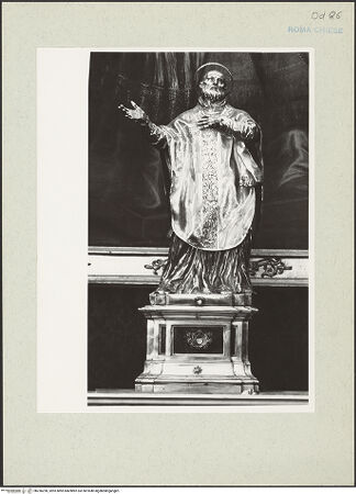 Vorderseite von unbekannt [https://www.deutsche-digitale-bibliothek.de/content/lizenzen/rv-ez/] Statuette des heiligen Filippo Neri mit Reliquiendepositorium - , bh236290_recto. Foto: Hutzel, Max.