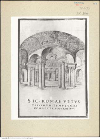 Vorderseite von Bibliotheca Hertziana [http://creativecommons.org/publicdomain/mark/1.0/] Desenhos das antigualhasRom, Santa Costanza, Inneres - , bh236493_recto. Foto.