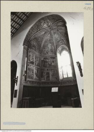 Vorderseite von Artini, Luigi [https://www.deutsche-digitale-bibliothek.de/content/lizenzen/rv-ez/] Szenen aus dem Leben des heiligen Franz von Assisi und Heilige - Gesamtansicht, linke Seite, bh239213_recto. Foto.